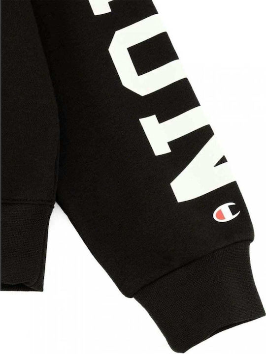 Kids Sweatshirt with Hood and Pockets Black