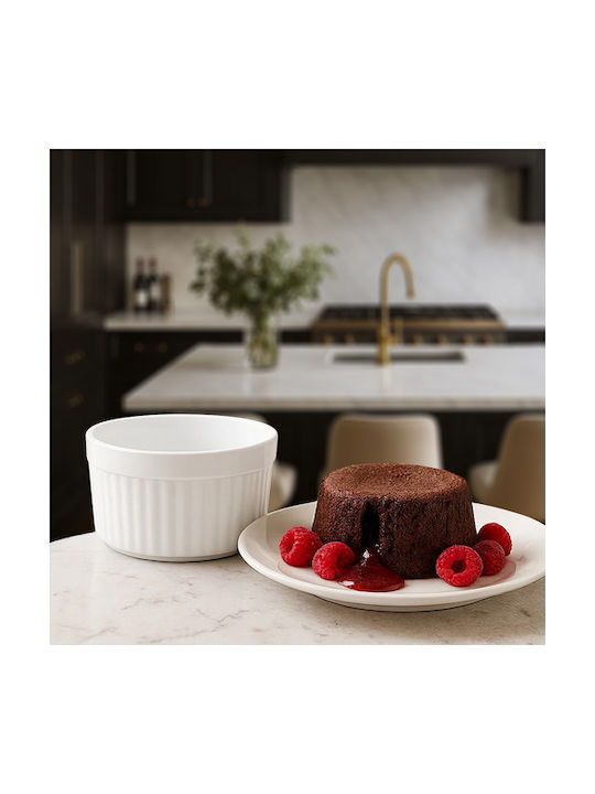 Ruhhy Round Heat-Resistant Cookware for Souffle Ceramic 9cm 6 Pieces