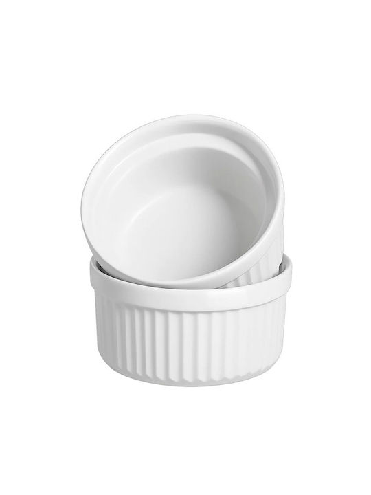 Ruhhy Round Heat-Resistant Cookware for Souffle Ceramic 9cm 6 Pieces