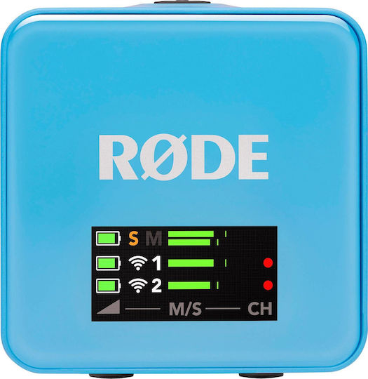 Rode Wireless GO Gen3 Set Wireless Condenser (Small Diaphragm) Microphone Πέτου, Clip On Journalistic in Blue Color