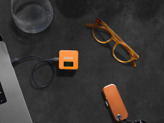 Rode Wireless GO Gen3 Set Wireless Condenser (Small Diaphragm) Microphone Πέτου, Clip On Journalistic in Orange Color