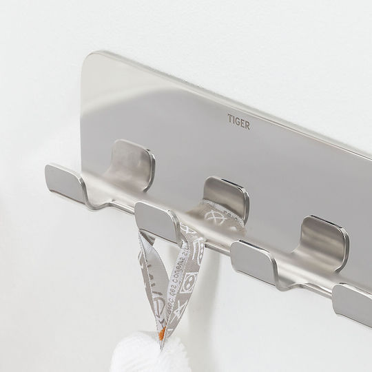TIGER Кука Баня 4 Места с винтове ​15.5x2см Inox Сив