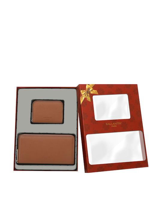Gallantry Women's Wallet Card Case Gift Set Taupe