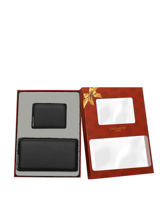 Gallantry Women's Wallet Card Case Gift Set Black