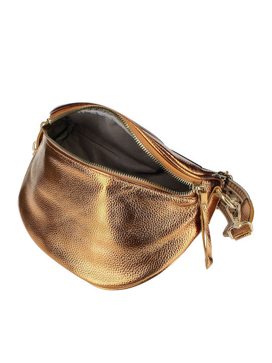Gallantry Geometric Pattern Crossbody Belt Bag Bronze