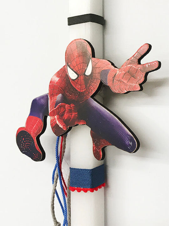 Λαμπάδα Spiderman Στρογγυλή Μπλε