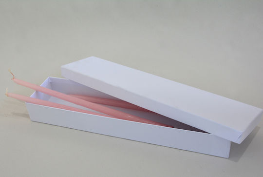 Papierbox Taufe Kerzen 10,5x42x5cm Weiße