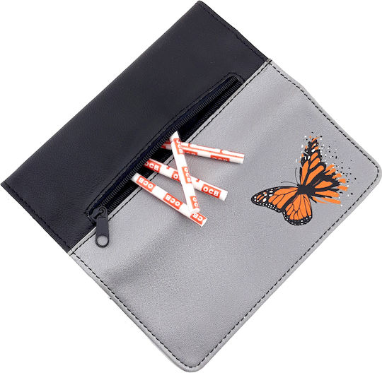 Unisex Pera Tobacco Pouch Butterfly Black