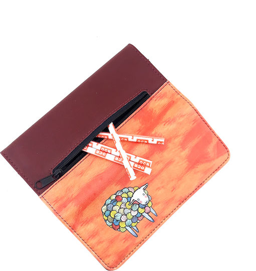 Pera Tobacco Pouch With Magnetic Clasp 16x7.5cm Orange