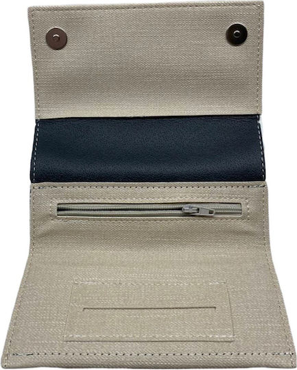 Dino Rossi Handmade Tobacco Pouch Denim Design Cream By Anna's Made In Greece