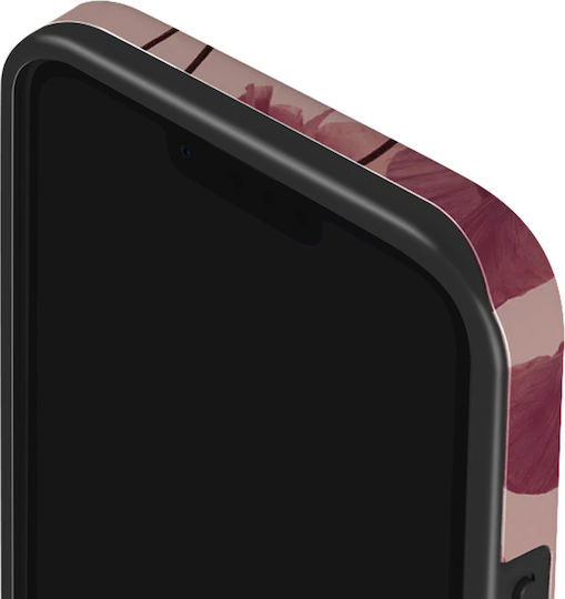 Burga Handyhülle iPhone 13 Elegante Zarte Kuss Muster Burgundisch