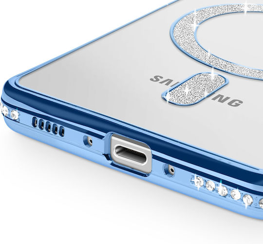 Avizar Diamond Case Samsung Galaxy A26 Magsafe Outline Strass Blue