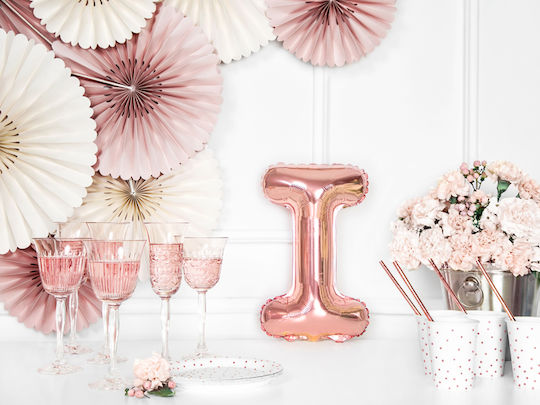 Balloon Foil Letter Ι Rose Gold 35cm
