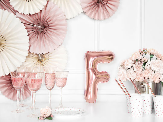 Balloon Foil Letter F Rose Gold 35cm