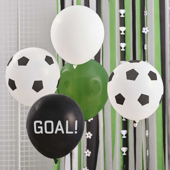Set 5 Luftballons Latex Schwarze 30cm