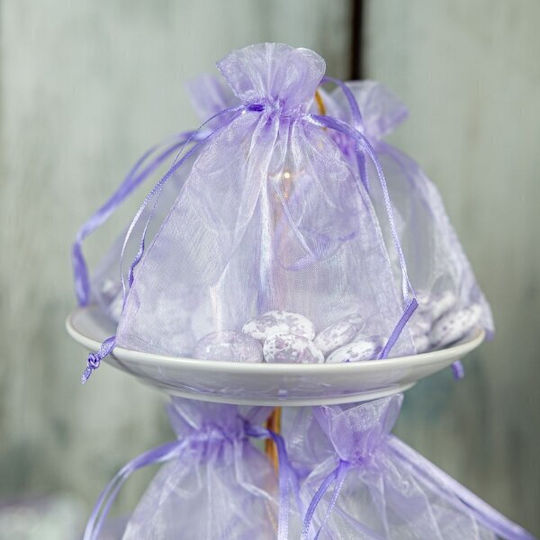 Beutel Organza Set/10 11,5×14cm Fliederton
