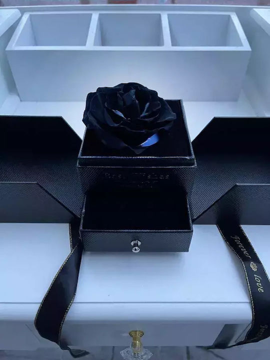 Forever Rose Black Jewelry Case Luxury Box 32cm X 10cm X 11cm