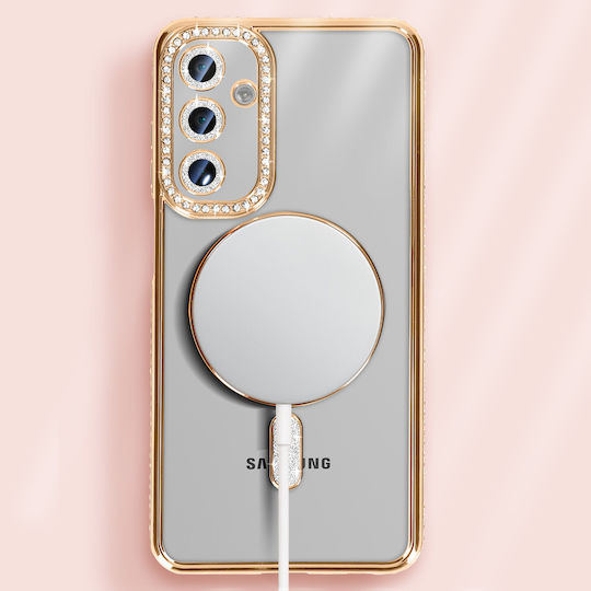 Avizar Diamond Case Samsung Galaxy A16 Magsafe Contour Strass Gold