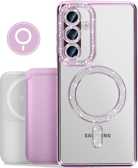 Avizar Diamond Case Samsung Galaxy A26 Magsafe Outline Strass Purple