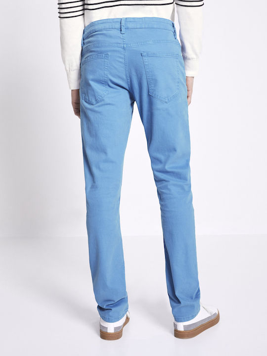 Celio Pantaloni Bărbați 5 Buzunare Jopry Albastru