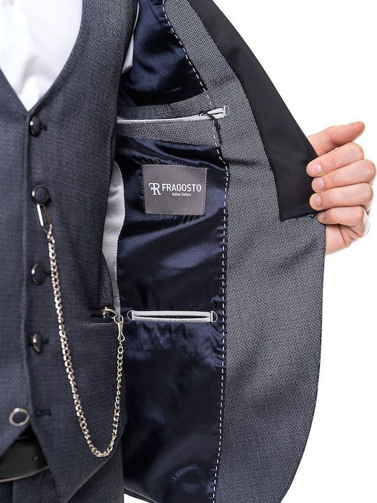 Fragosto Tuxedo Detachable Lapel Slim Fit 760 4 104 004 Blue