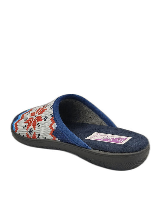 Le Soft 10236 Women's Winter Slippers Blue White