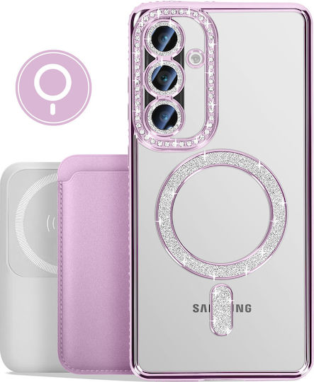 Avizar Diamond Case Samsung Galaxy A36 Magsafe Outline Strass Purple