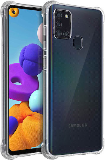 Cover Galaxy A21s Flexible Shock Absorbent Reinforced Corners Akashi Clear