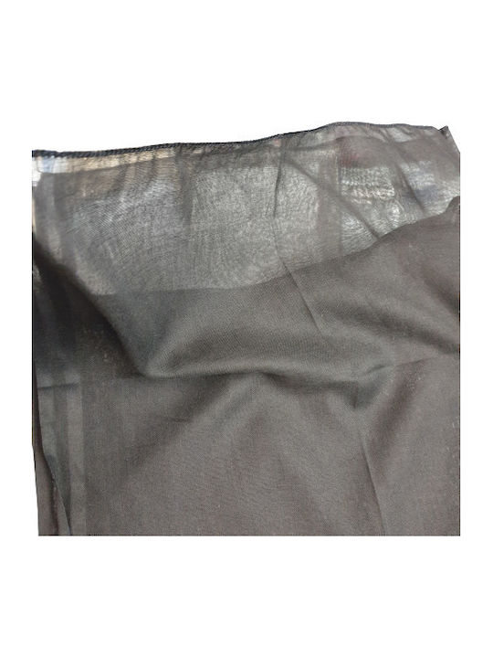 Very Thin Cotton Scarf Epirus Black Square
