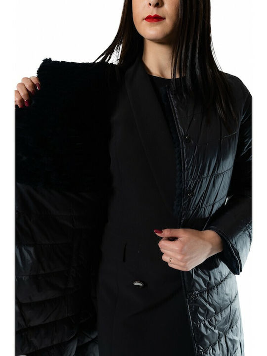 Brianna Γυναικειο Μακρυ Μπουφαν Διπλης Οψης Μαυρο Brianna Γυναικειο Μακρυ Μπουφαν Διπλης Οψης Μαυρο