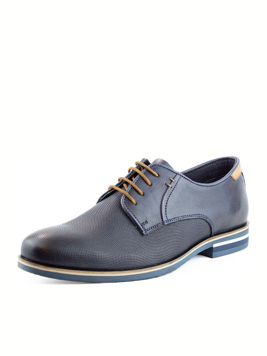 Jk London Derby Shoes 701 Blue Leather