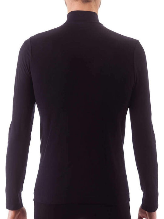 Diana 256 Ανδρικό Ελαστικό T-shirt Ζιβάγκο Μακρύ Μανίκι Μαύρο Diana 256 Ανδρικό Ελαστικό T-shirt Ζιβάγκο Μακρύ Μανίκι Μαύρο