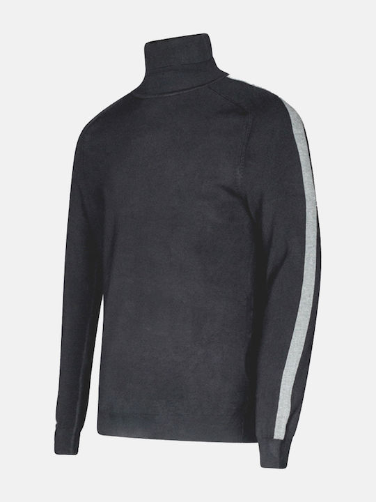 Antony Morato Sweater Turtle Collar Jacquard Stripe Black Antony Morato Sweater Turtle Collar Jacquard Stripe Black