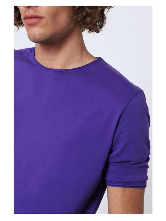 Bluza Violet Cusătură Laterală Pe Spate