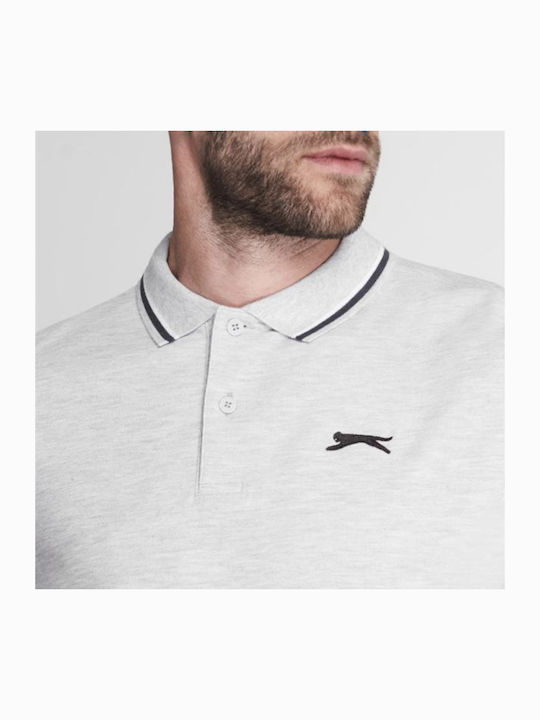 Slazenger Ανδρική Μπλούζα Πόλο Κοντό Μανίκι Γκρι Χρωμα 542025