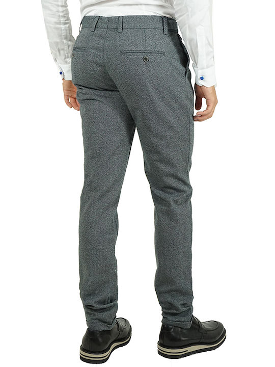Artisti Italiani Men's Cotton Trousers Gray Slim Fit 22302/s-1 97% Polyester 3% Elastane Artisti Italiani Men's Cotton Trousers Gray Slim Fit 22302/s-1 97% Polyester 3% Elastane