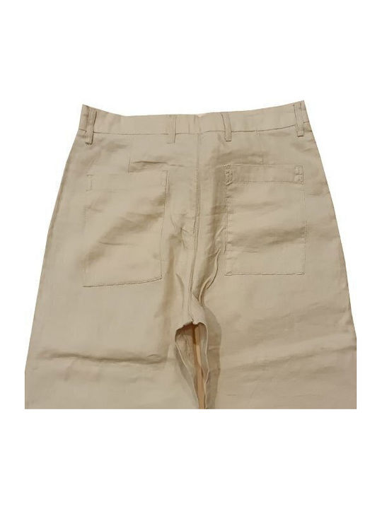 Luciano Faketti Linen Trousers Natural Linen Beige Luciano Faketti Linen Trousers Natural Linen Beige
