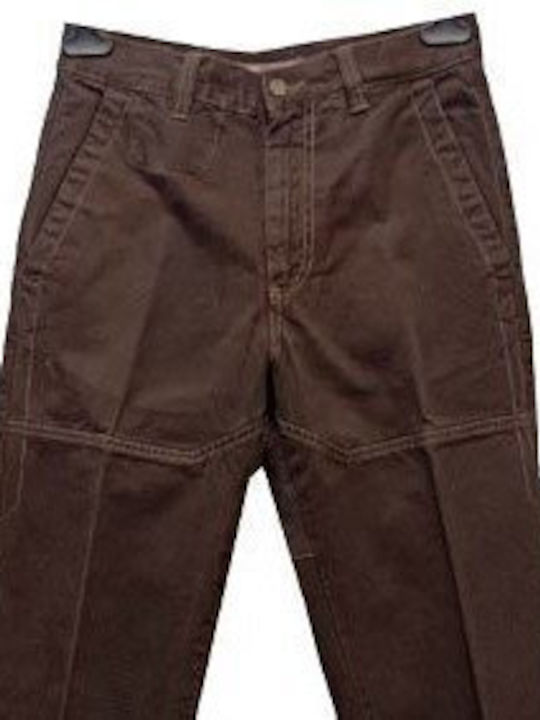 Faketti Cotton 100% Trousers In Fashion Brown