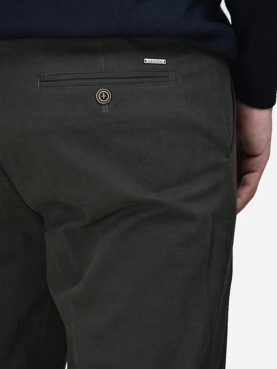 Pantaloni Bărbați Chino Curea Lexton 09.30 Basic Antracit