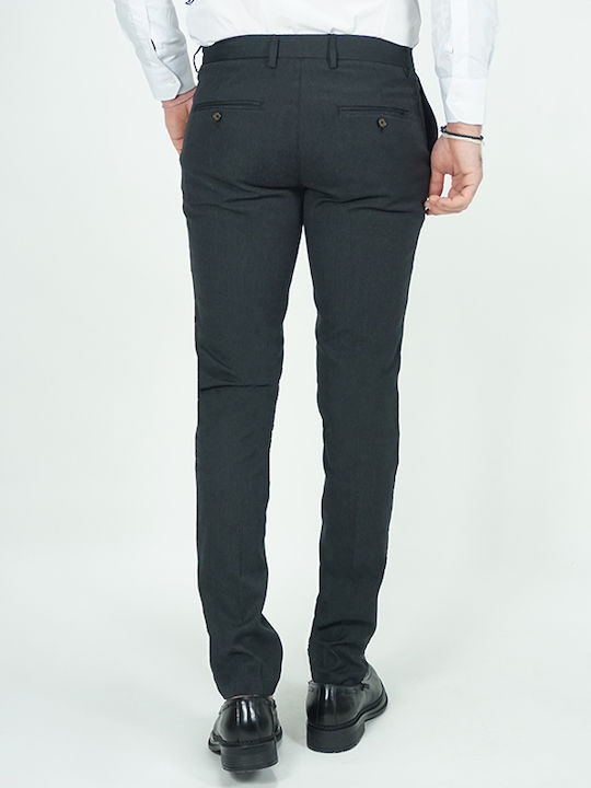 Italian Job Ανδρικό Βαμβακερό Παντελόνι Γκρι Slim Fit 725287/07 90% Βαμβάκι 7% Πολυεστέρας 3% Λύκρα