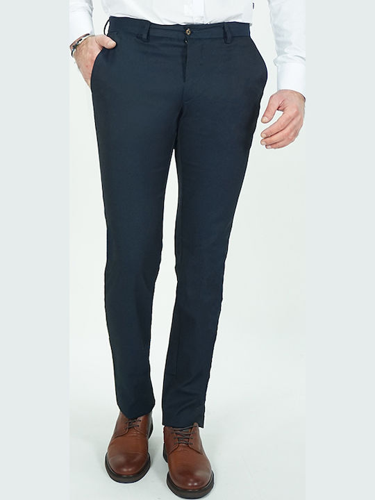 Italian Job Ανδρικό Βαμβακερό Παντελόνι Σκούρο Μπλε Slim Fit 725288/07 90% Βαμβάκι 7% Πολυεστέρας 3% Λύκρα
