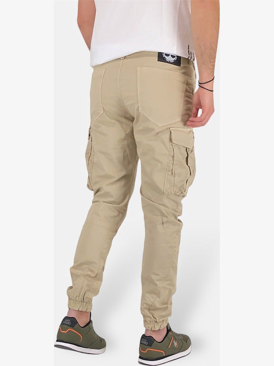 Ανδρικό Λεπτό Cargo Παντελόνι Back 2 Jeans N16 Μπεζ