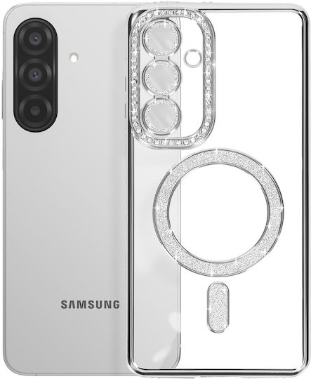 Avizar Diamond Case Samsung Galaxy A26 Magsafe Outline Strass Silver