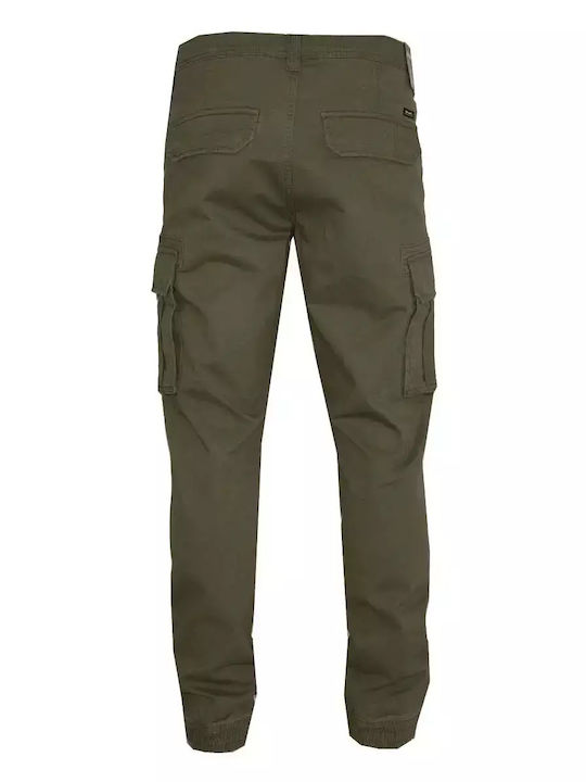Oxygen Ανδρικό Χακί Cargo Παντελόνι Λάστιχο 41128-khaki