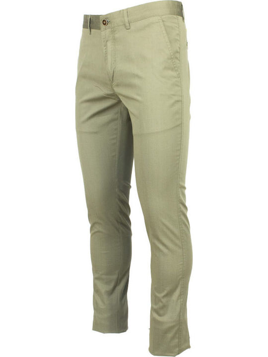 New York Tailors Ανδρικο Παντελονι Chinos Slim Λαδι Tara-lt Khaki