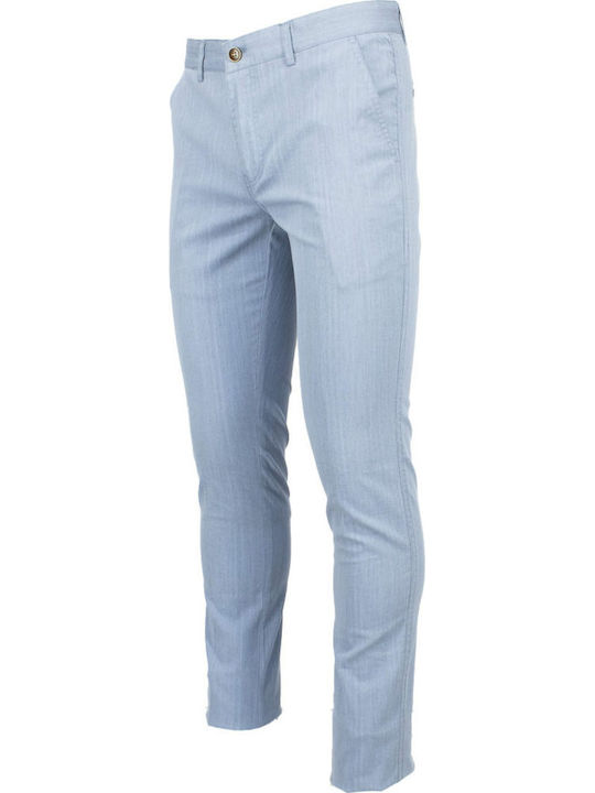 New York Tailors Ανδρικο Παντελονι Chinos Slim Γαλαζιο Passy-ciel