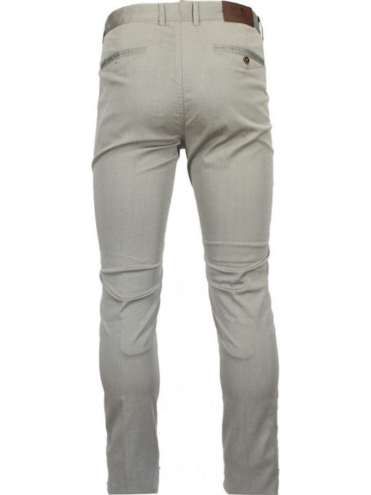 New York Tailors Ανδρικο Παντελονι Chinos Slim Ανοιχτο Γκρι Tara-grey
