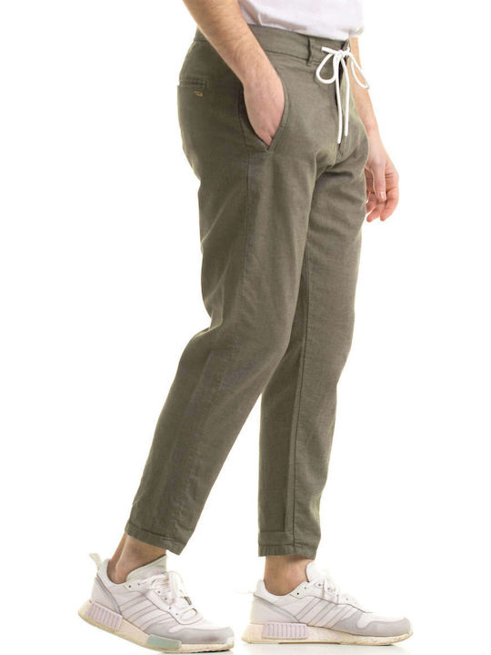 Lose Chino Leinen Khaki Skinny Lose Chino Leinen Khaki Skinny