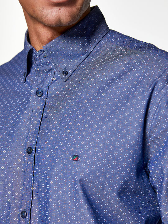 Redgreen Short Sleeve Shirt & Micro Patterns Andrew Blue