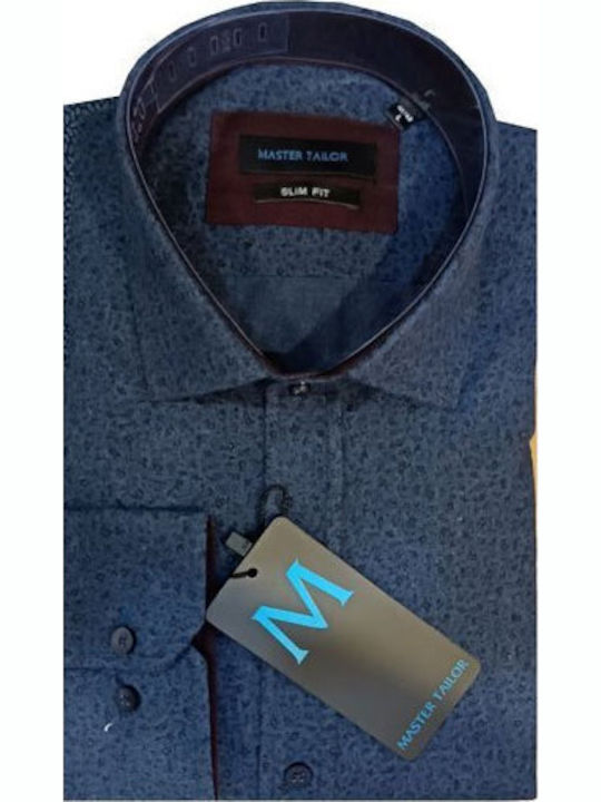 North Star Πουκαμισο North Star Slim Line 2 Μικροσχεδιο Μπλε